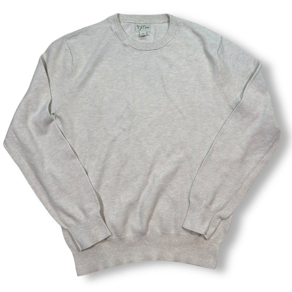J. Crew Men's Crewneck Sweater in Light Gray
